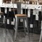 Flash Furniture Clear Coat Metal Bar Stool & Teak Poly Seat XU-DG-TP001B-30-PL1T-GG - alternate 5